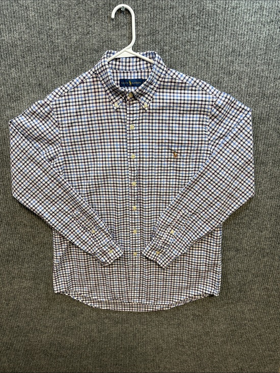 Ralph Lauren Other - Polo by Ralph Lauren Blue White Black and Maroon Checked Pocket Shirt Large